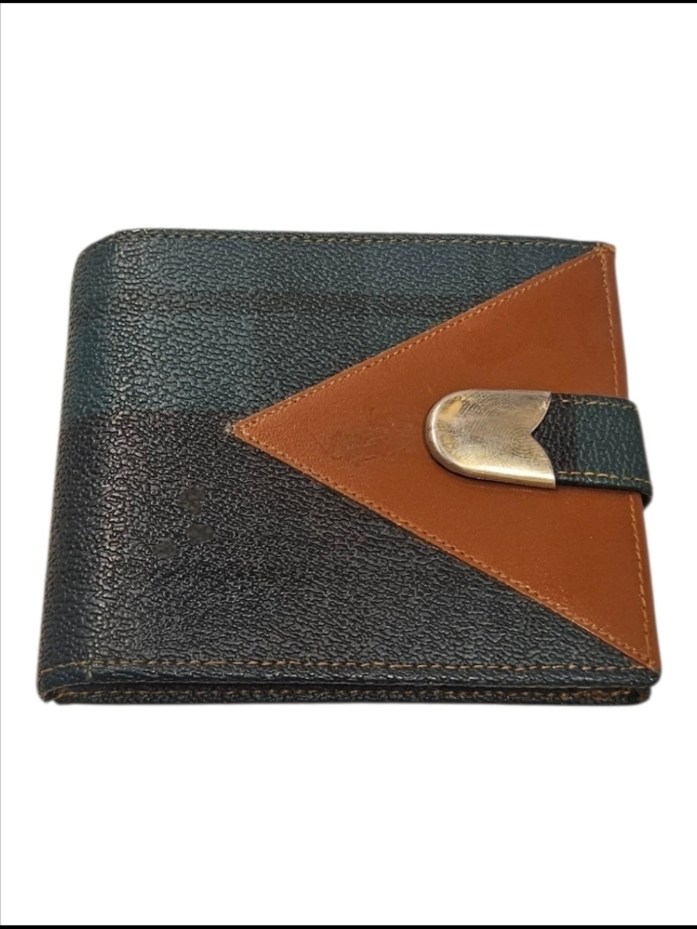 POLO RALPH LAUREN | VintageLeather Bifold Wallet Colorblock Clasp